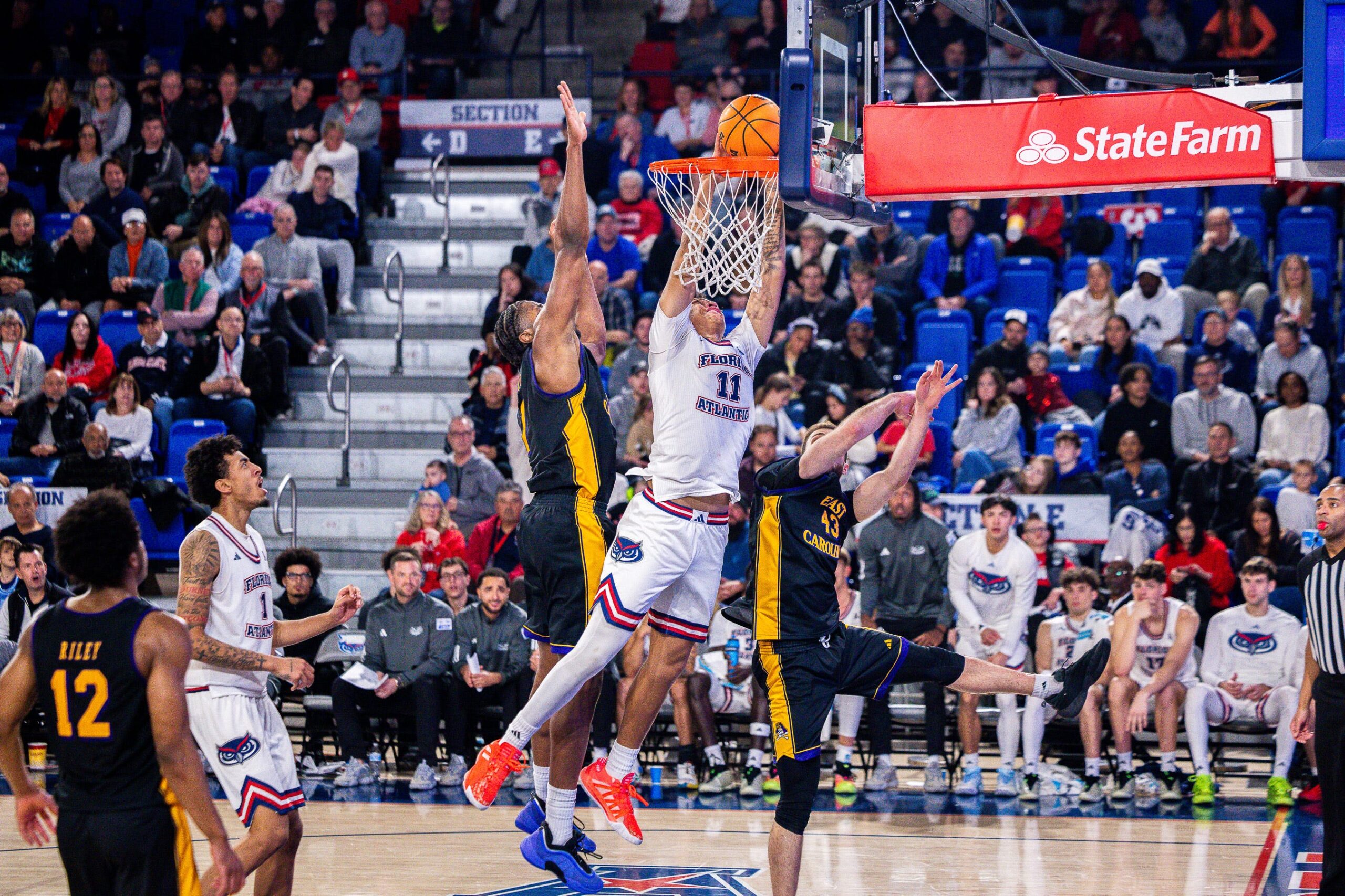 FAU men's basketball upset by East Carolina for third consecutive loss