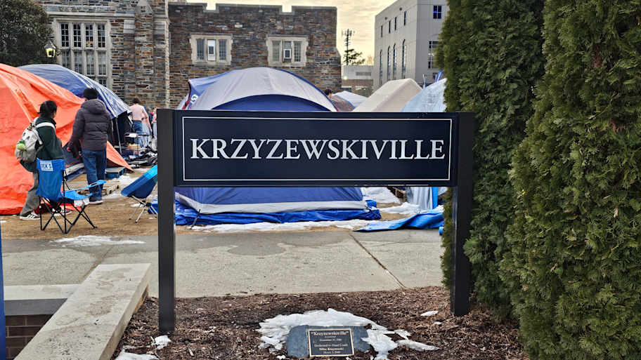Duke basketball's Krzyzewskiville sign