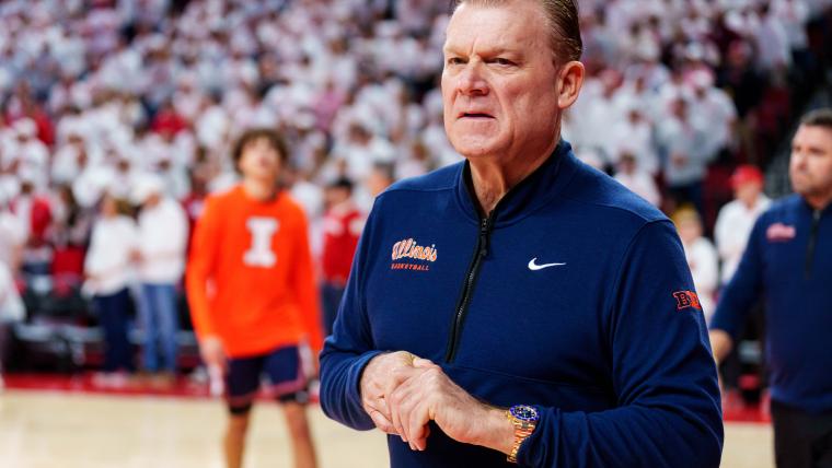 Illinois' Brad Underwood uses stunning 4-word rally message before eventual Nebraska win