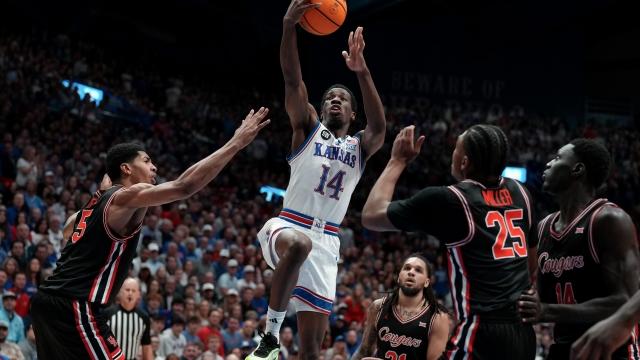 No. 5 Houston drops third straight in loss to No. 14 Kansas