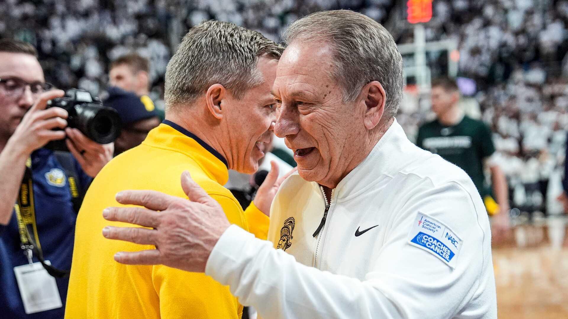 Tom Izzo responds after Dusty May accuses Michigan State of dangerous plays in Michigan’s win: ‘Call me’