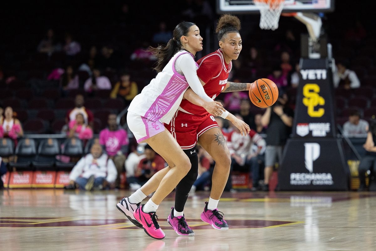 TST Images: The USC Trojans defeat the Wisconsin Badgers 66-59, at Galen Center