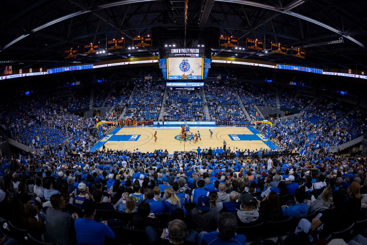 The UCLA Bruins and USC Trojans tip-off their crosstown rivalry matchup at Pauley Pavilion during an NCAA basketball game, Tuesday February 24, 2026 in Los Angeles, Calif. The UCLA Bruins and USC Trojans tip-off their crosstown rivalry matchup at Pauley Pavilion during an NCAA basketball game, Tuesday February 24, 2026 in Los Angeles, Calif.