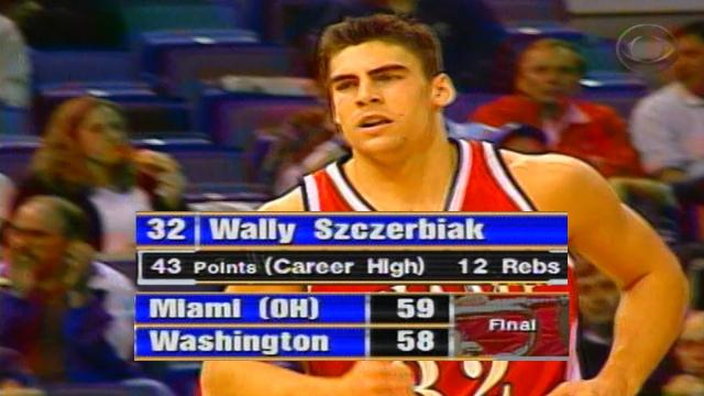 Wally Szczerbiak scores 43 of Miami (OH)’s 59 points in NCAA tournament win