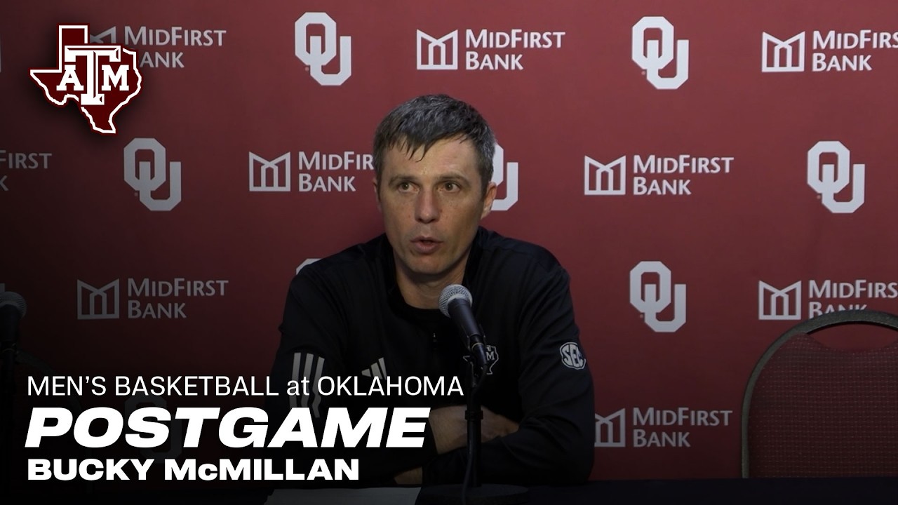 Watch Texas A&M coach Bucky McMillan's presser after 75-71 road win