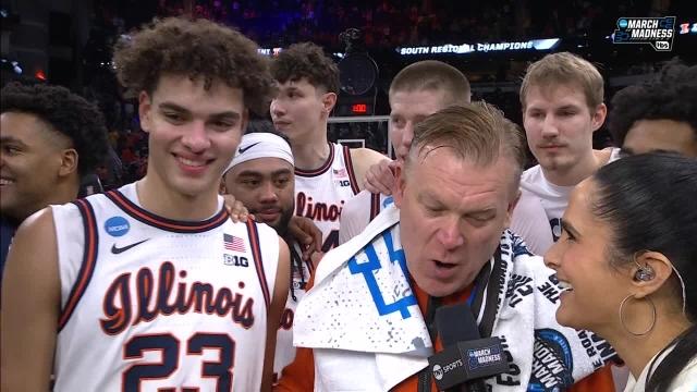 Brad Underwood, Keaton Wagler talk Illinois Elite Eight win