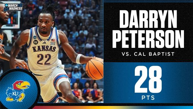 Darryn Peterson drops 28 in March Madness debut for Kansas