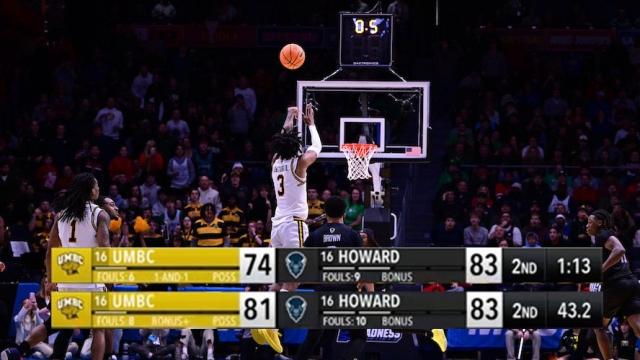 Final 2 minutes: Howard-UMBC kicks off 2026 March Madness with intense finish