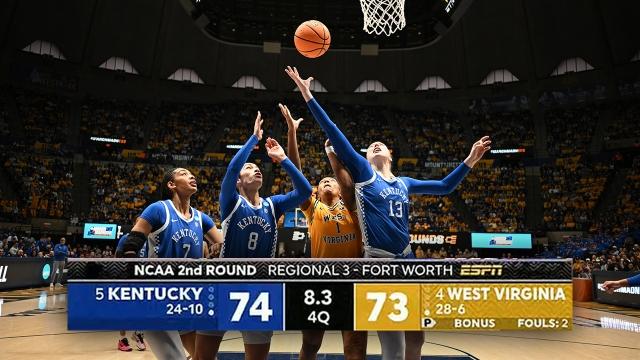 Kentucky-West Virginia goes down to the wire in women’s second round | Full finish