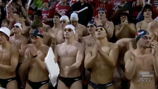 Miami Ohio’s speedo-sporting swim team is a secret weapon at hoops games