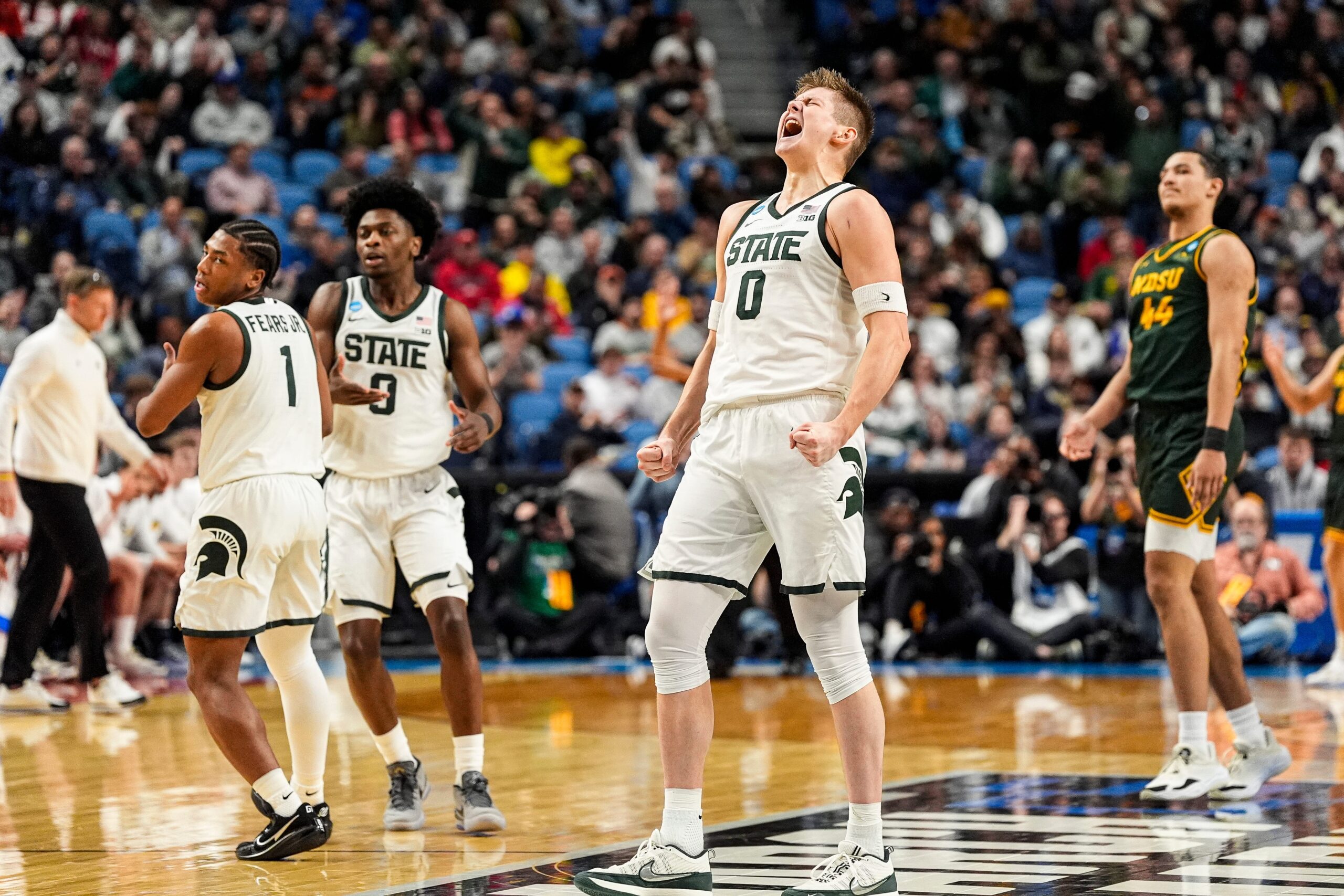 Michigan State stomps NDSU, advances to second round