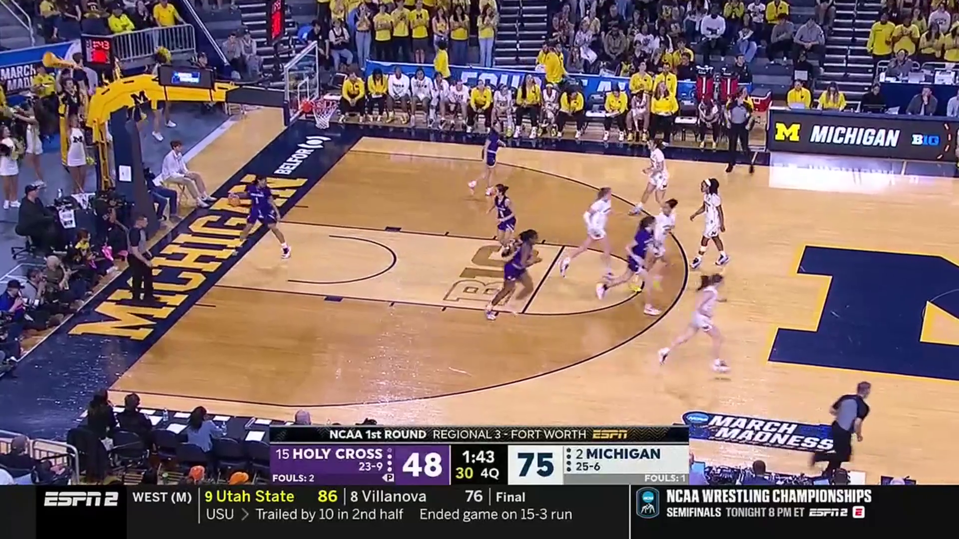 Michigan Wolverines vs. Holy Cross Crusaders – Game Highlights