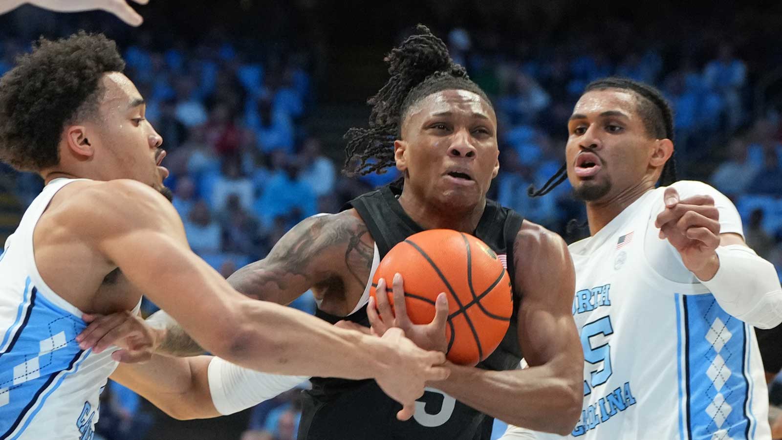 North Carolina star Seth Trimble goes full Michael Jordan with statement dunk vs. Virginia Tech