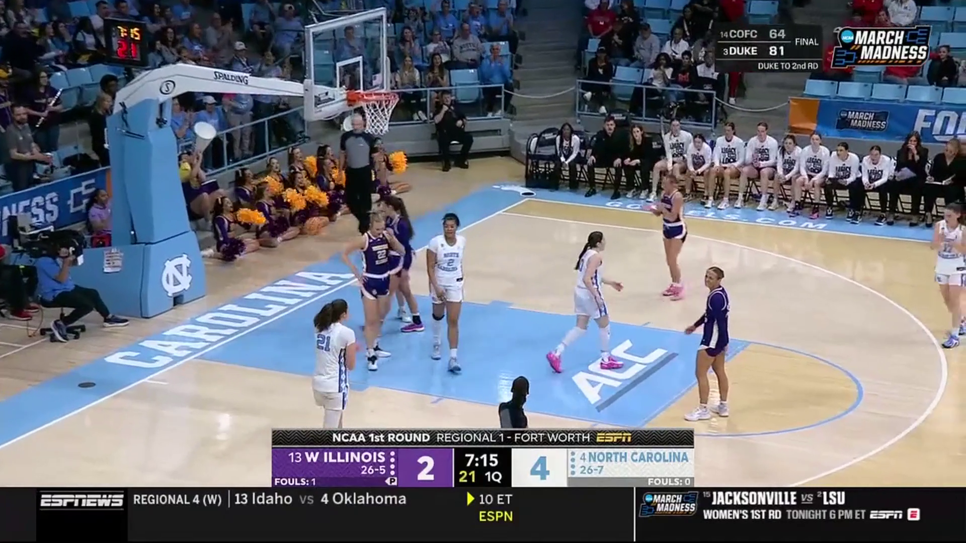 North Carolina Tar Heels vs. Western Ill. Leathernecks – Game Highlights