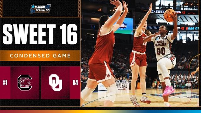 South Carolina vs. Oklahoma – Sweet 16 NCAA tournament extended highlights