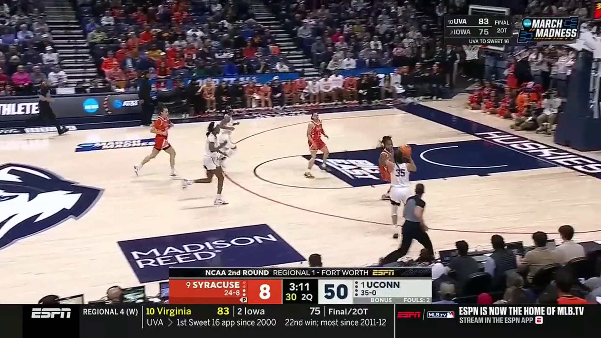 Uconn Huskies vs. Syracuse Orange – Game Highlights