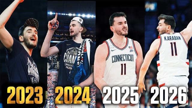Alex Karaban full career March Madness highlights (2023-26)