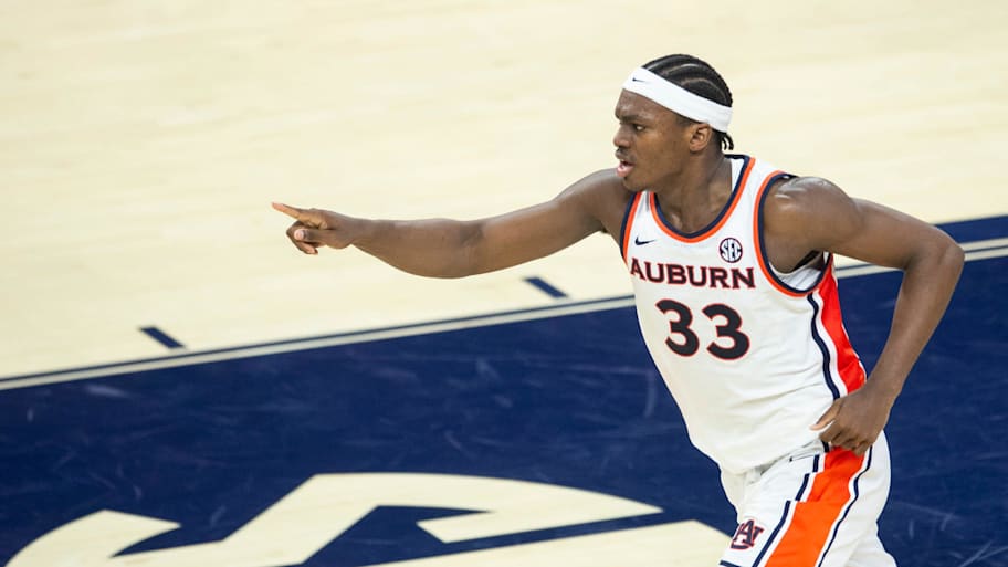 Auburn Tigers forward Sebastian Williams-Adams (33) acknowledges an assist as Auburn Tigers take on Kentucky Wildcats at Nevi