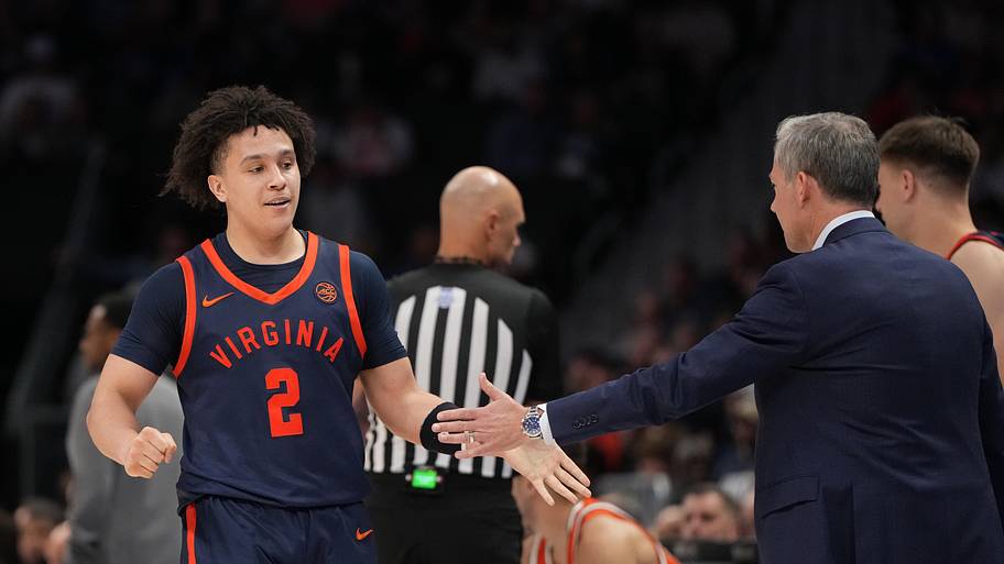 Ryan Odom and Chance Mallory Virginia Basketbal