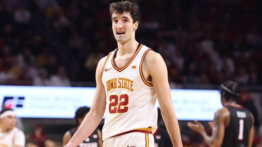 Iowa State Cyclones forward Milan Momcilovic (22) watches the time tick down in their loss to the Texas Tech Red Raiders.