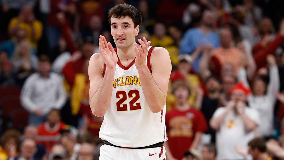 Iowa State Cyclones forward Milan Momcilovic clapping 