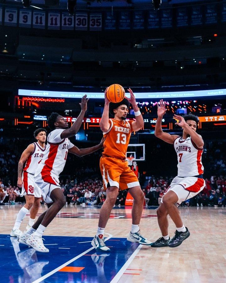 No. 7 Texas suffers growing pains in 87-74 exhibition loss to No. 13 St. John’s